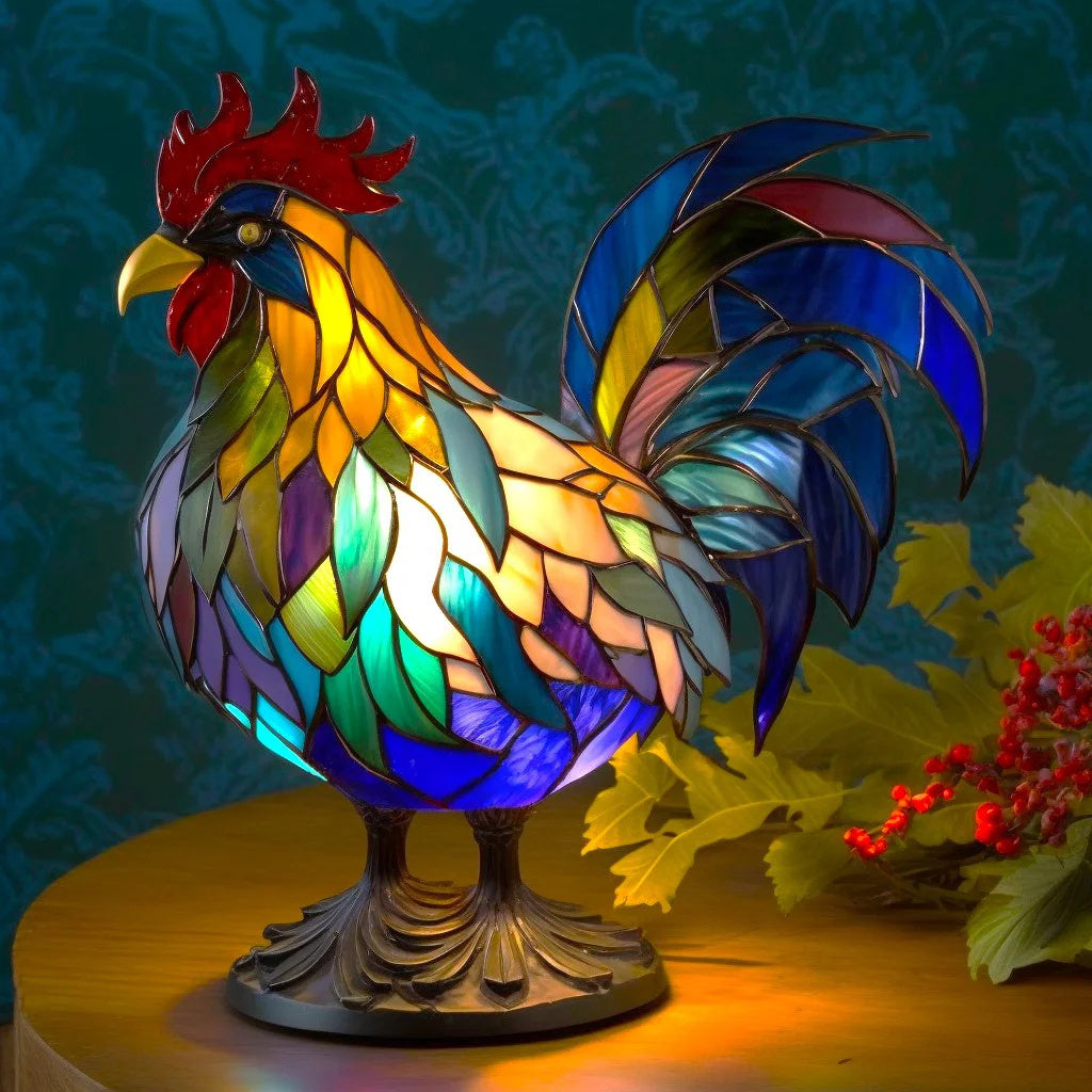 LichtTier Tiffany bordlampe med dyremotiv