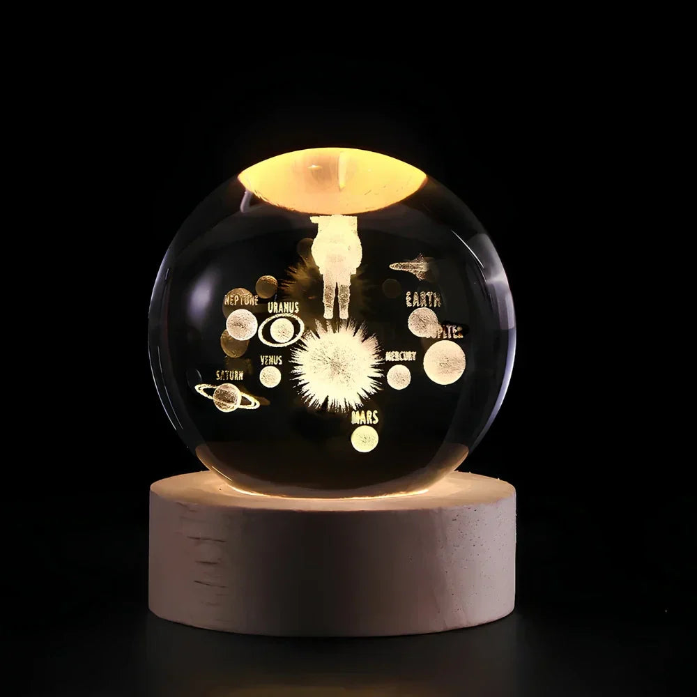 LumiSphere 3D Kristallkugel mit LED-Beleuchtung