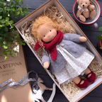 Sanfte Naturspiel Puppe Kinder Naturfaser 35 cm