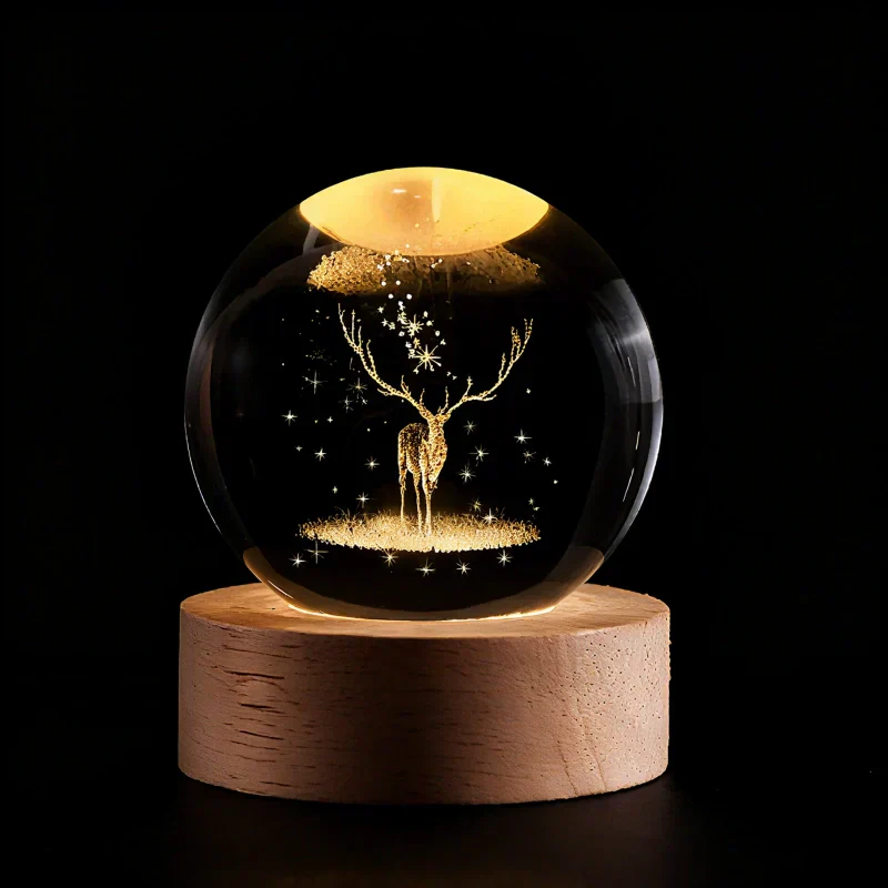LumiSphere 3D Kristallkugel mit LED-Beleuchtung