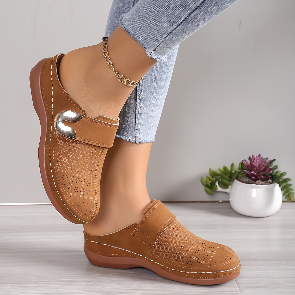 Komfortiva RundFit Damen Slip-On Freizeitschuhe mit Komfortfußbett