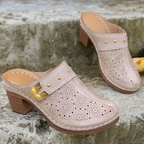 Komfortiva SanaStep Damen Ledersandalen mit geschlossener Zehenpartie