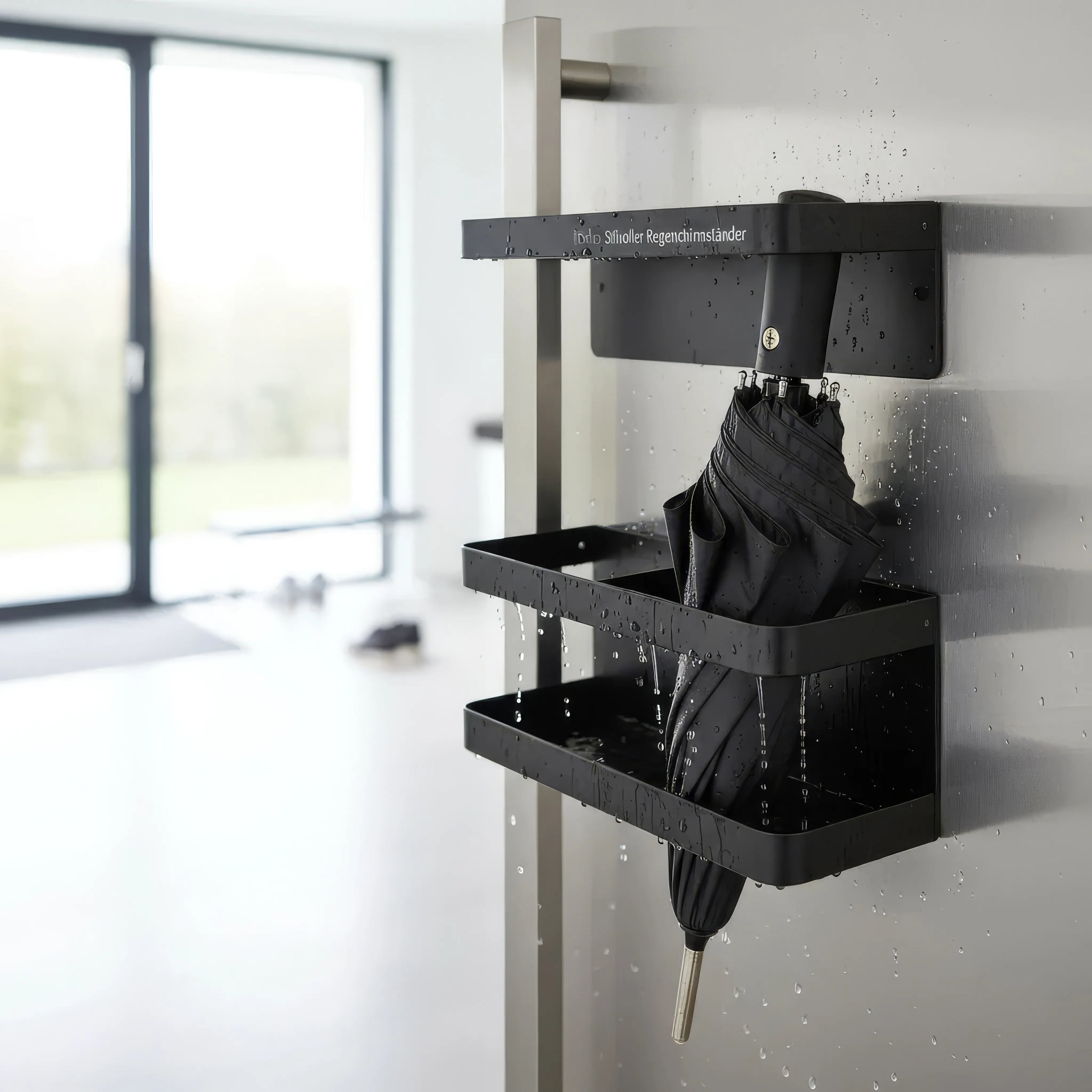 Vægparaplyholder paraplystander til metal med klæbning