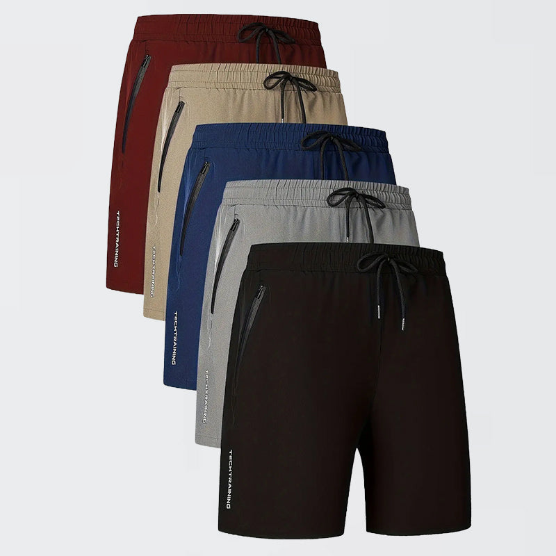 AeroSprint Herren Sportshorts mit Reißverschlusstaschen und Kordelzug