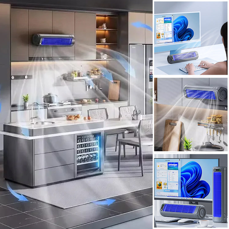 LuftBrise ProMobiler Tisch- und Wandventilator mit Akku 2000mAh
