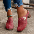 Komfortiva SanaStep Damen Ledersandalen mit geschlossener Zehenpartie