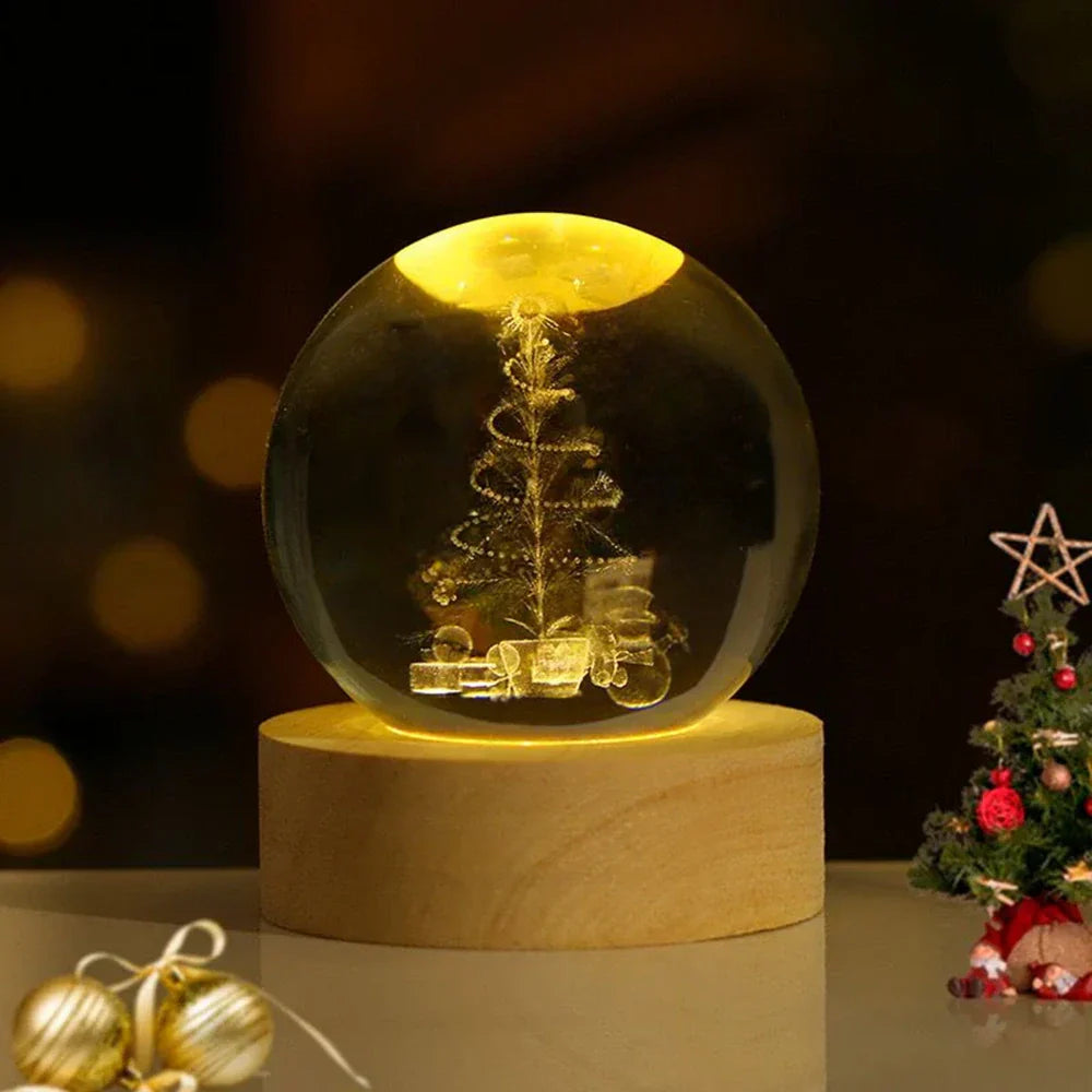 LumiSphere 3D Kristallkugel mit LED-Beleuchtung