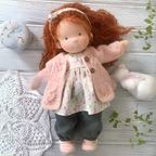 Sanfte Naturspiel Puppe Kinder Naturfaser 35 cm