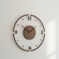 NordZeit Holz Wanduhr 35cm lautlos skandinavische Gestaltung