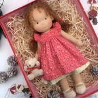 Sanfte Naturspiel Puppe Kinder Naturfaser 35 cm