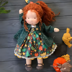 Sanfte Naturspiel Puppe Kinder Naturfaser 35 cm