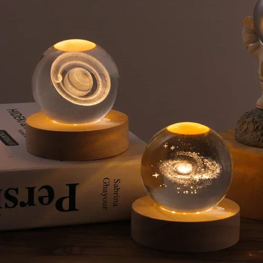 LumiSphere 3D Kristallkugel mit LED-Beleuchtung