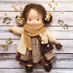 Sanfte Naturspiel Puppe Kinder Naturfaser 35 cm