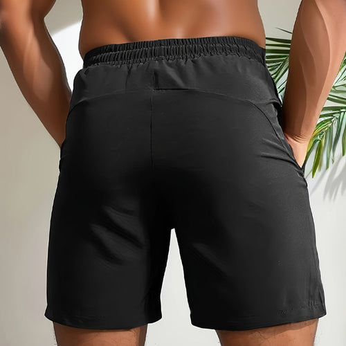 AeroSprint Herren Sportshorts mit Reißverschlusstaschen und Kordelzug