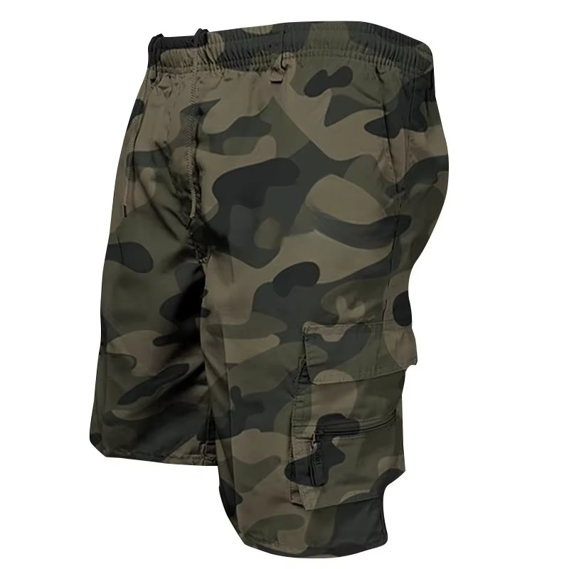 FlexCargo Herren Cargoshorts mit Mehreren Taschen für Sommer