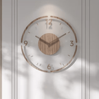 Holz-Wanduhr mit großem Format und leisem Uhrwerk