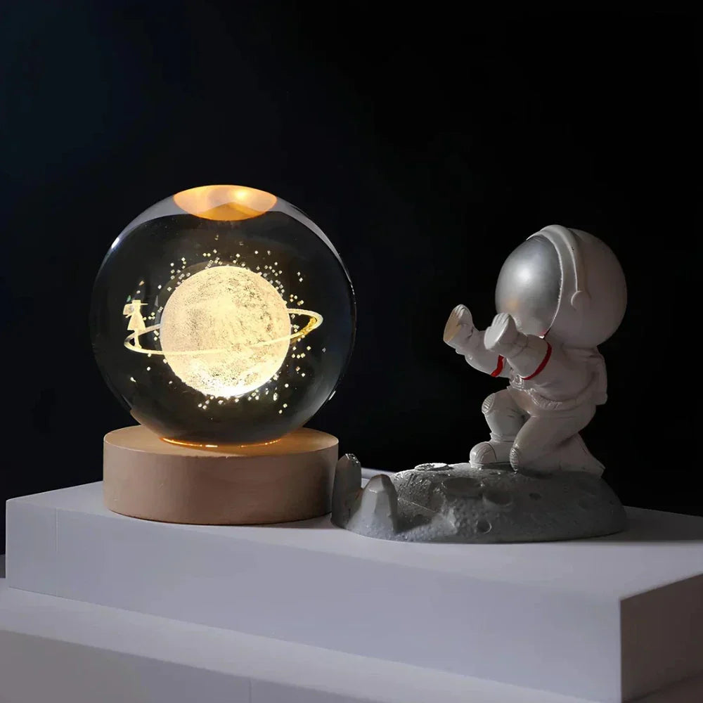 LumiSphere 3D Kristallkugel mit LED-Beleuchtung