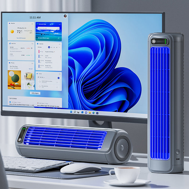Tragbarer Akku Ventilator mit Wand- und Tischmontage