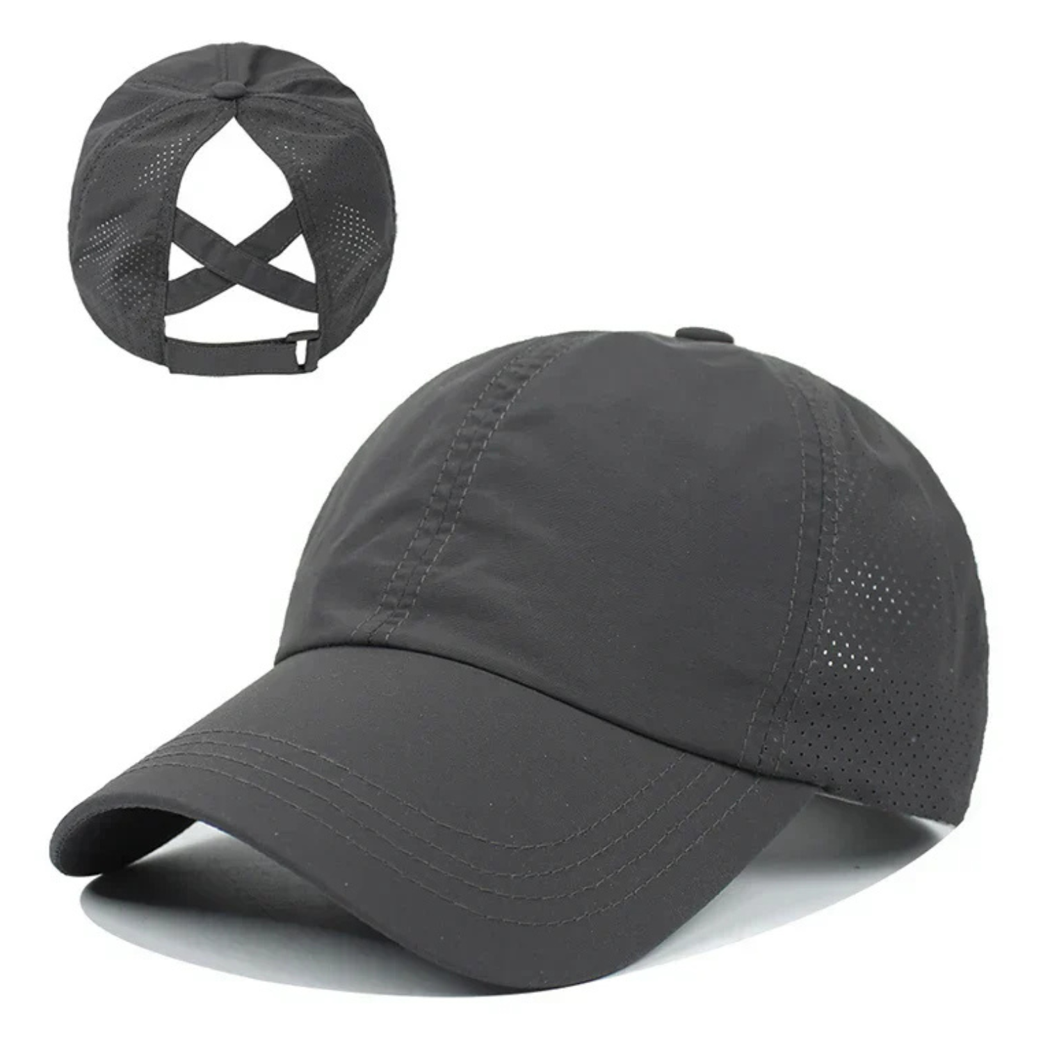 AirFlowCap Sportkappe aus Mesh mit Pferdeschwanzöffnung