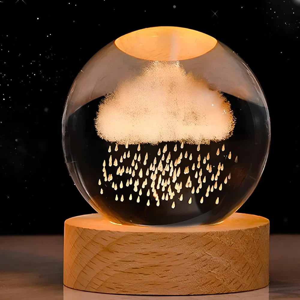 LumiSphere 3D Kristallkugel mit LED-Beleuchtung
