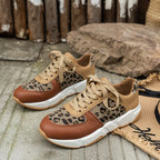 Modevia WildSchritt Damen Freizeitsneaker mit Tiermuster und Schnürung