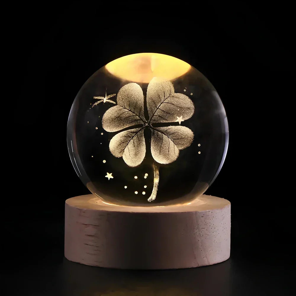 LumiSphere 3D Kristallkugel mit LED-Beleuchtung