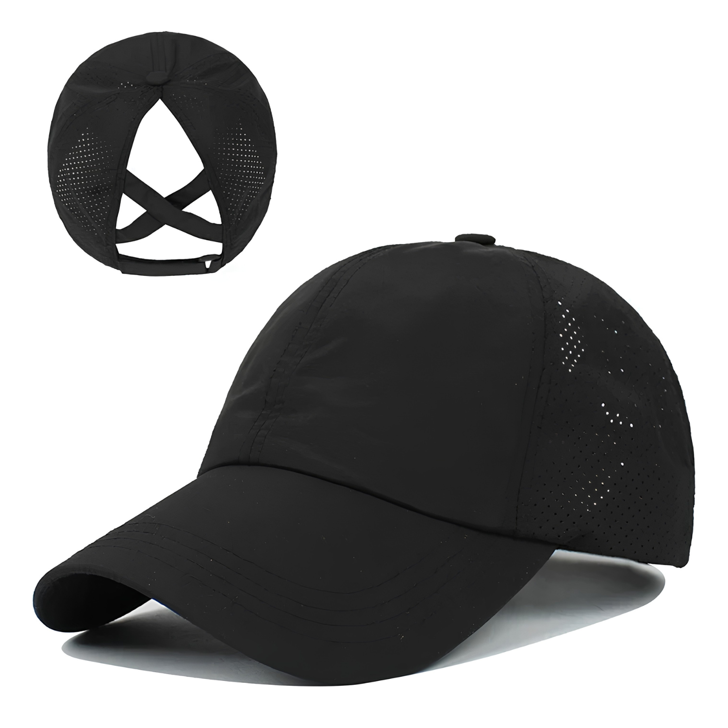 AirFlowCap Sportkappe aus Mesh mit Pferdeschwanzöffnung