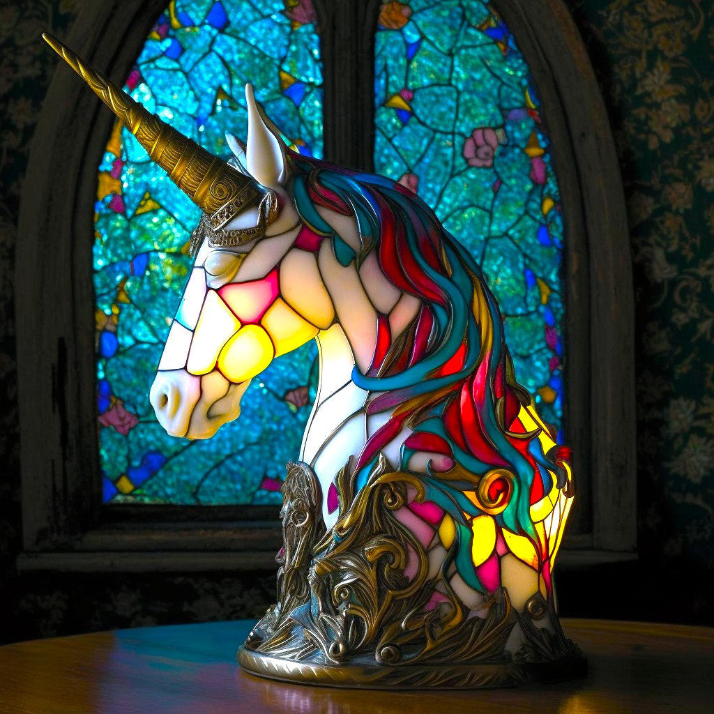 LichtTier Tiffany bordlampe med dyremotiv