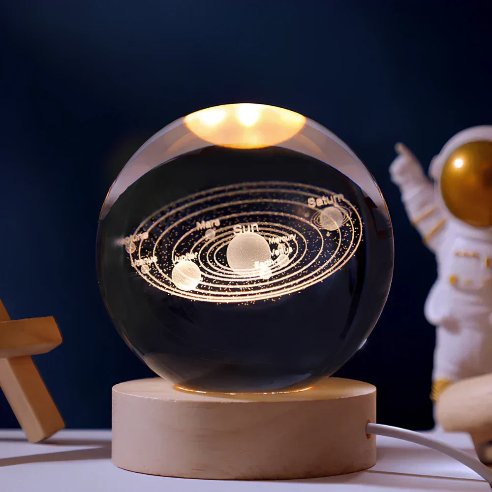LumiSphere 3D Kristallkugel mit LED-Beleuchtung