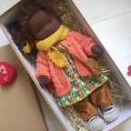 Sanfte Naturspiel Puppe Kinder Naturfaser 35 cm