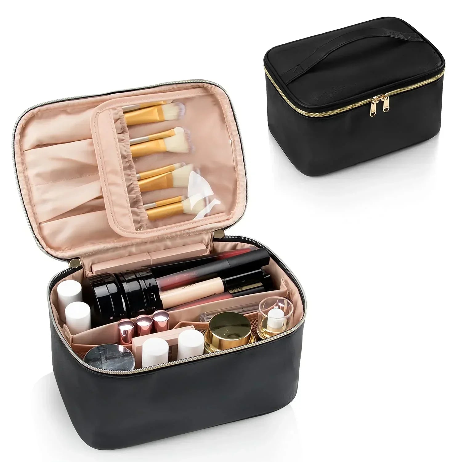 BeautyCase rejse kosmetikorganisator med justerbare rum