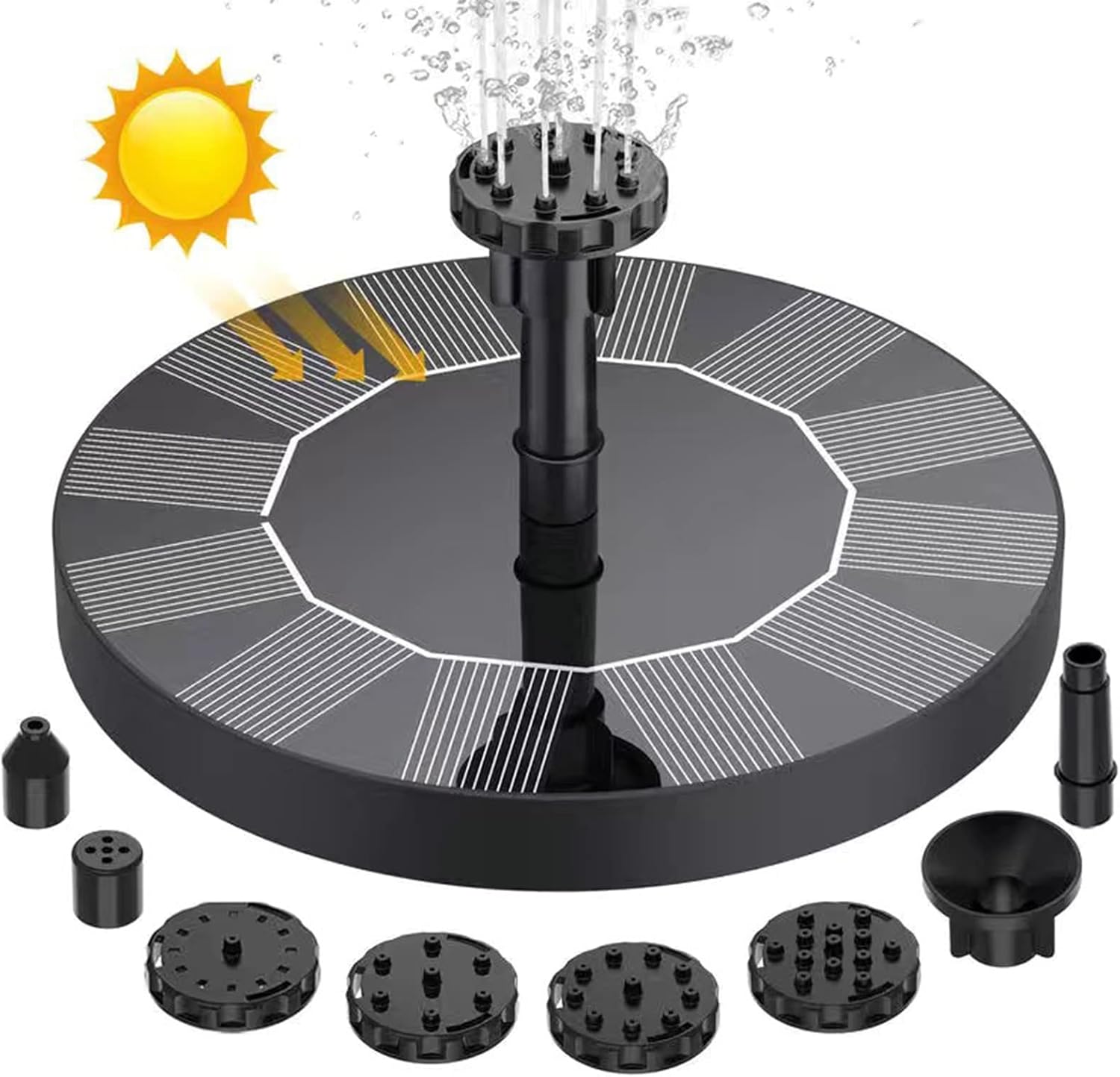 SolarFlow Schwimmender Solarbrunnen für Teich und Vogelbad