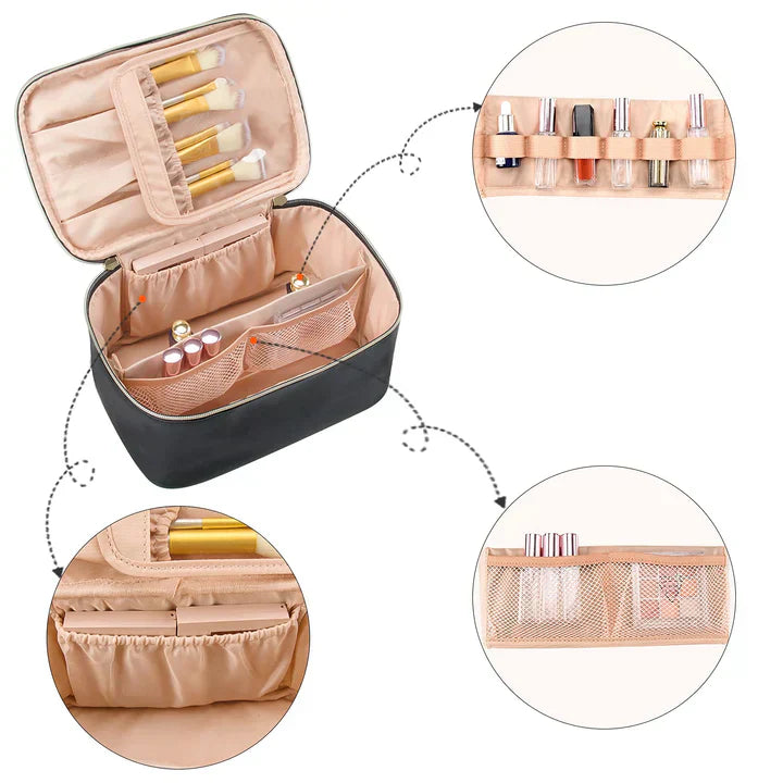 BeautyCase rejse kosmetikorganisator med justerbare rum