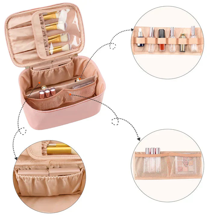 BeautyCase rejse kosmetikorganisator med justerbare rum