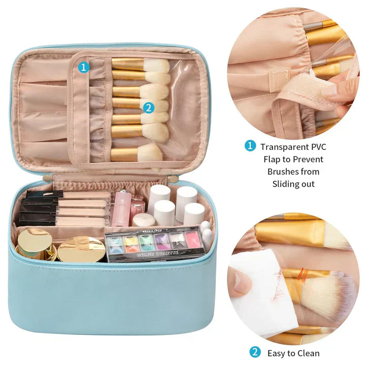 BeautyCase rejse kosmetikorganisator med justerbare rum