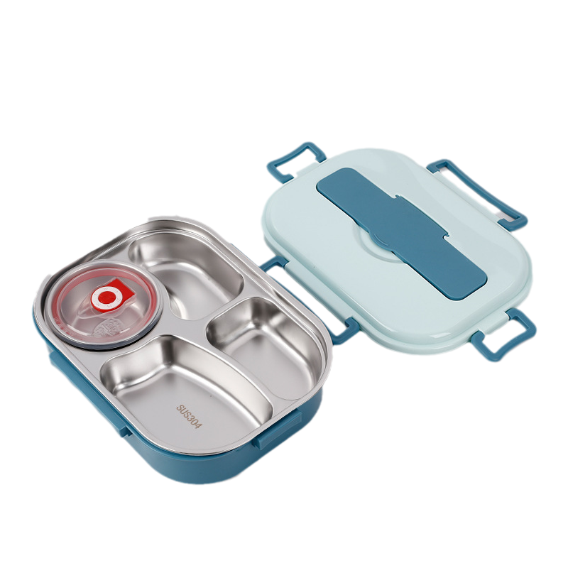 WarmPort bento lunchbox ze stali nierdzewnej z przegródkami i miską na zupę