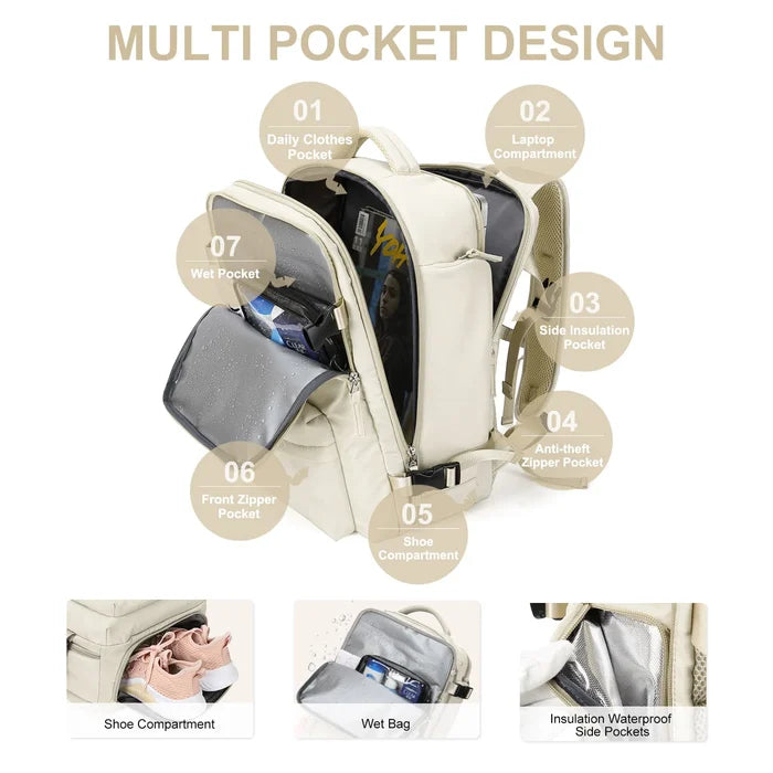 AquaTrail Wasserdichter Reiserucksack mit USB-Anschluss