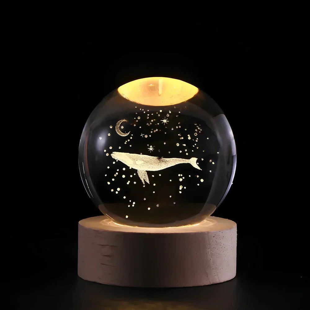 LumiSphere 3D Kristallkugel mit LED-Beleuchtung