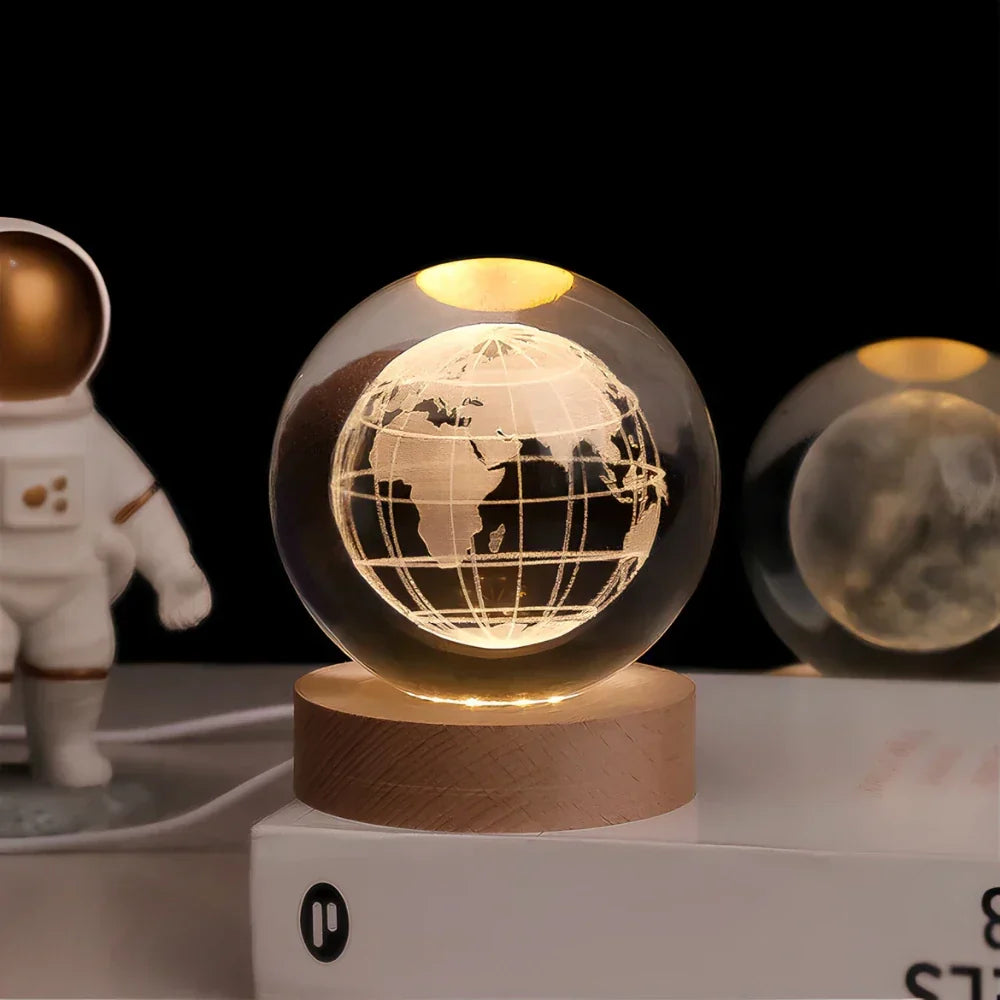 LumiSphere 3D Kristallkugel mit LED-Beleuchtung