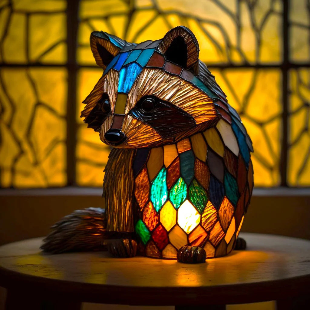 LichtTier Tiffany bordlampe med dyremotiv