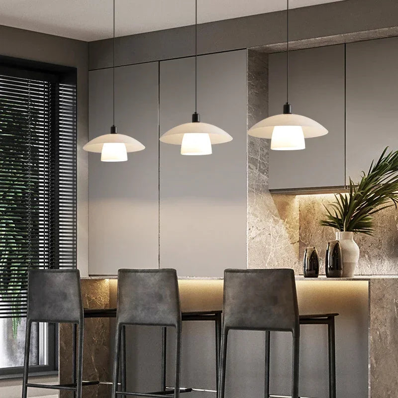 ZenLicht Glas Pendelleuchte Minimalistisch Japanisch Warmweiß
