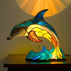 LichtTier Tiffany bordlampe med dyremotiv