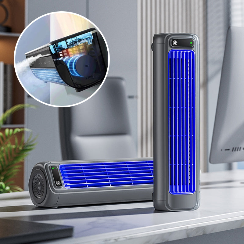 LuftBrise ProMobiler Tisch- und Wandventilator mit Akku 2000mAh