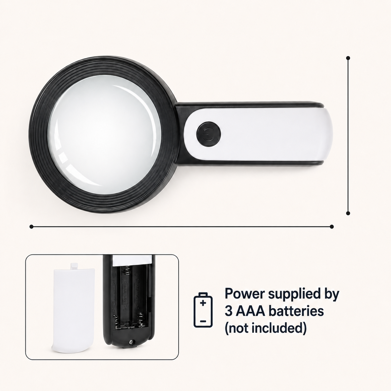 KlarSicht 30x LED Handlupe