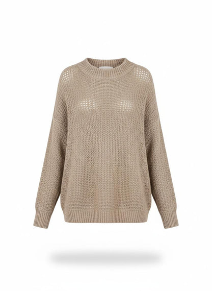 Women's Beige Knit Top