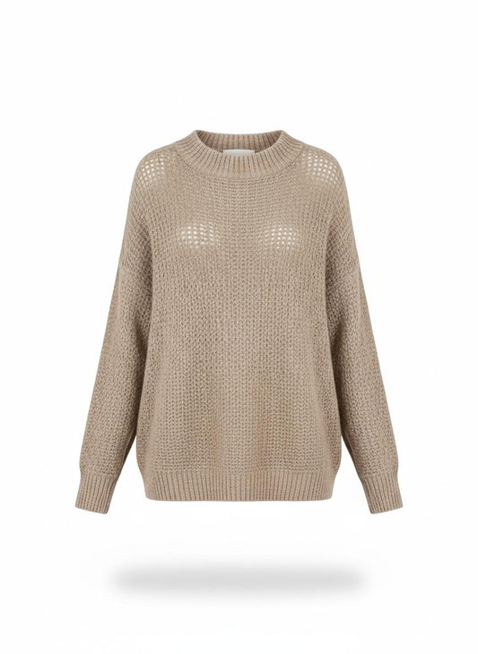 Women's Beige Knit Top