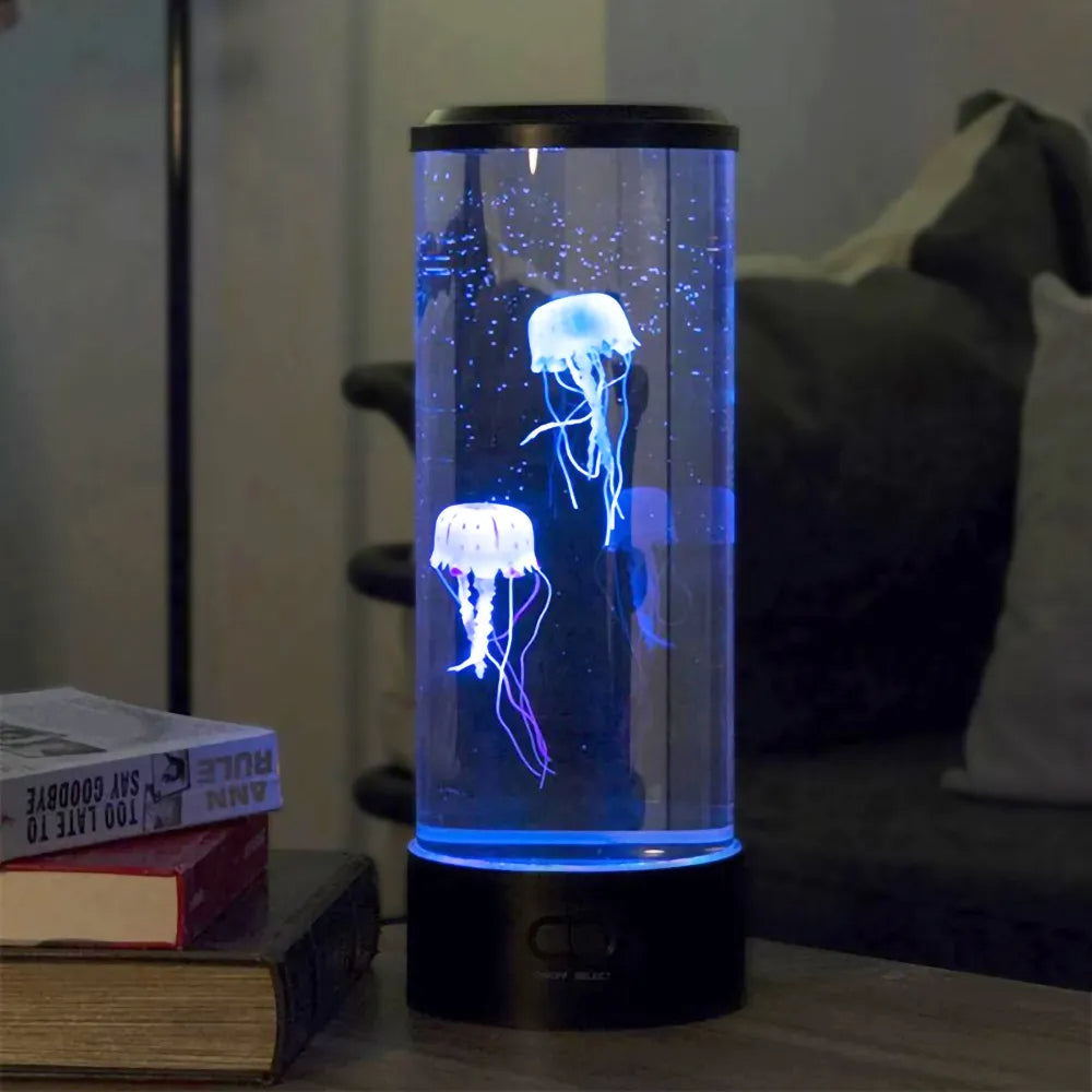 AquaGlow Quallenlampe mit LED-Lichteffekten