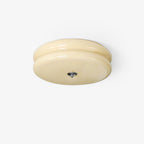 Art Deco LED loftslampe med rippet glas