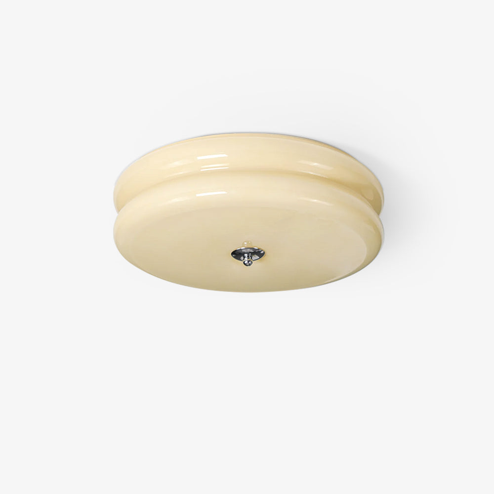 Art Deco LED loftslampe med rippet glas