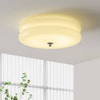 Art Deco LED loftslampe med rippet glas